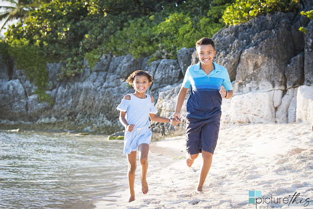 Family Beach Portraits in Grand Cayman with photographer Heather Holt Photography from Picture This Studios. 