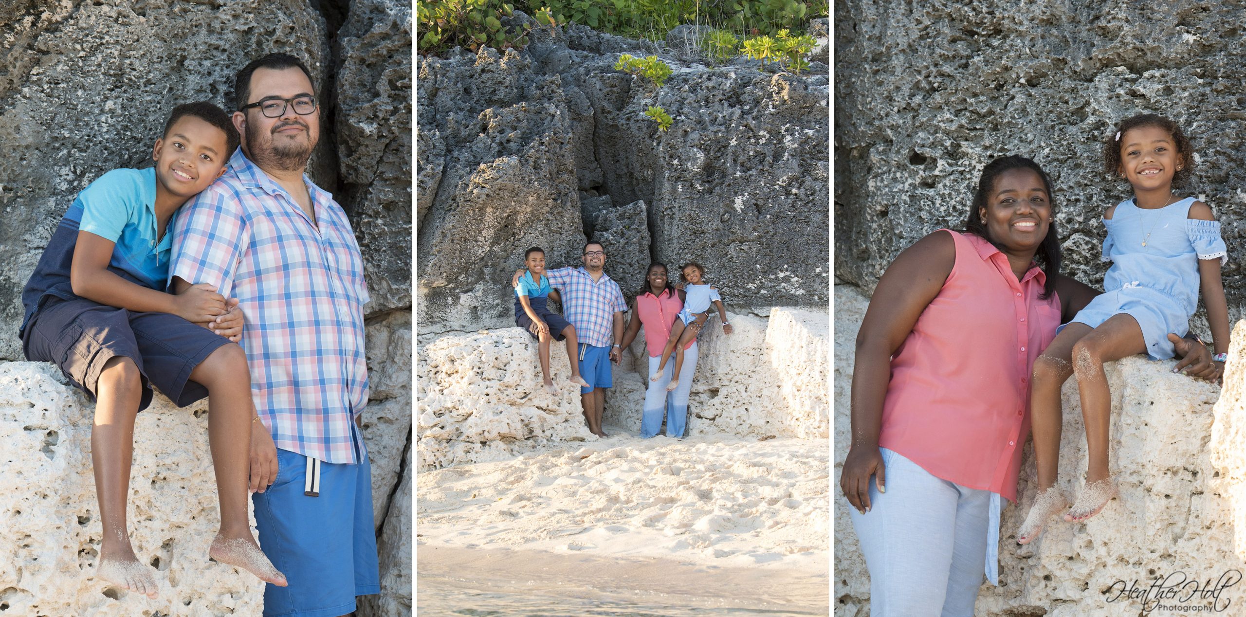 Family Beach Portraits in Grand Cayman with photographer Heather Holt Photography from Picture This Studios. 