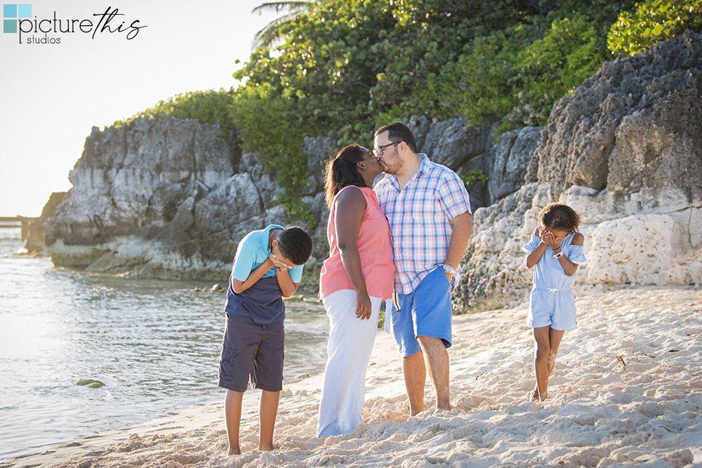 Family Beach Portraits in Grand Cayman with photographer Heather Holt Photography from Picture This Studios. 