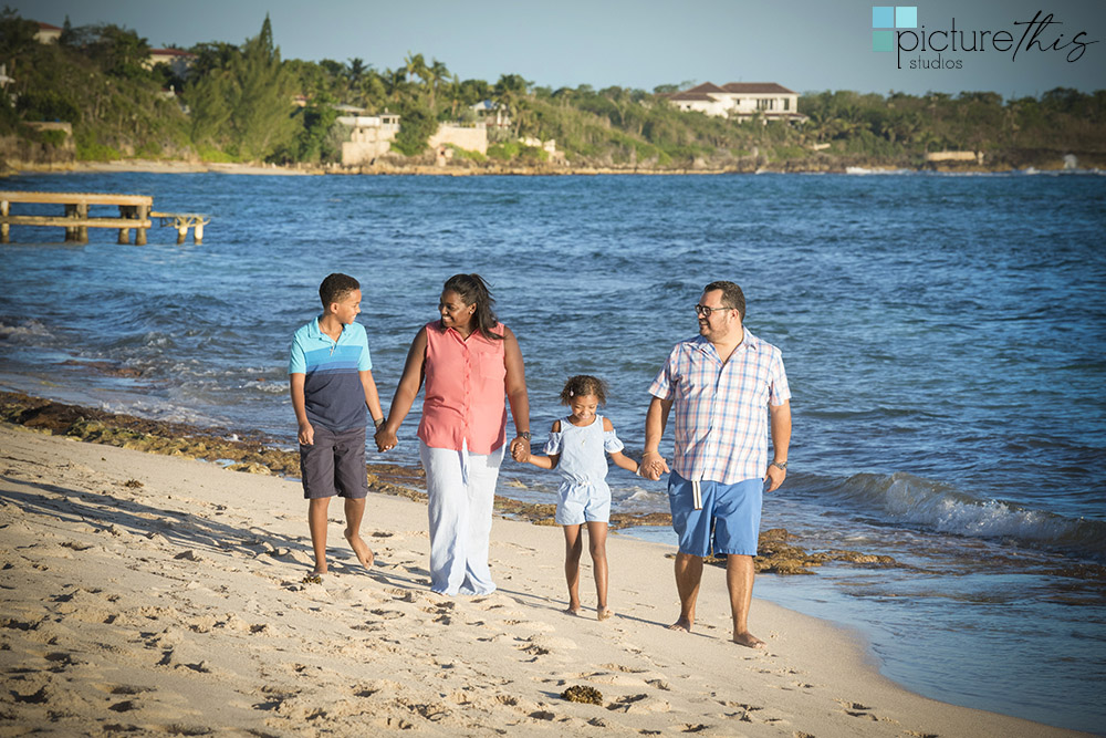 Family Beach Portraits in Grand Cayman with photographer Heather Holt Photography from Picture This Studios. 