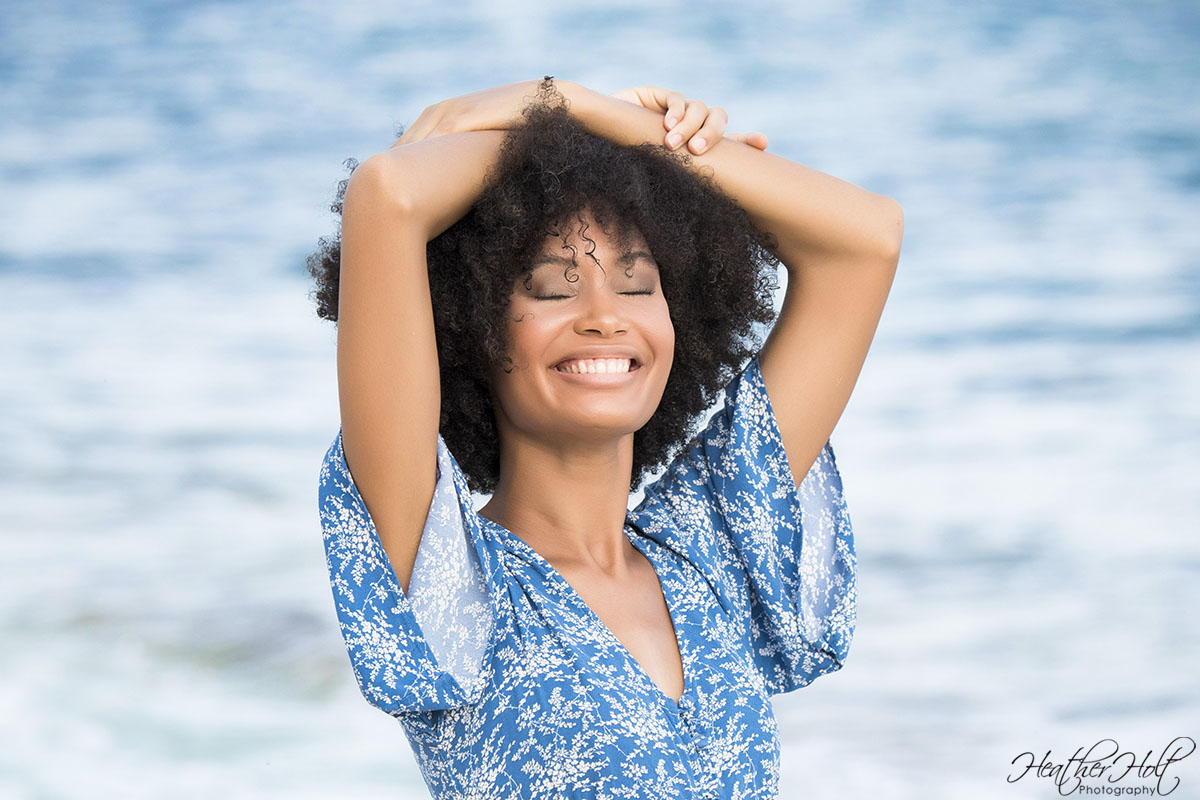 Caymanian Model Alyssa and Cayman Islands Portrait Photographer Heather Holt have a beautiful shoot at Spotts Beach on Grand Cayman.