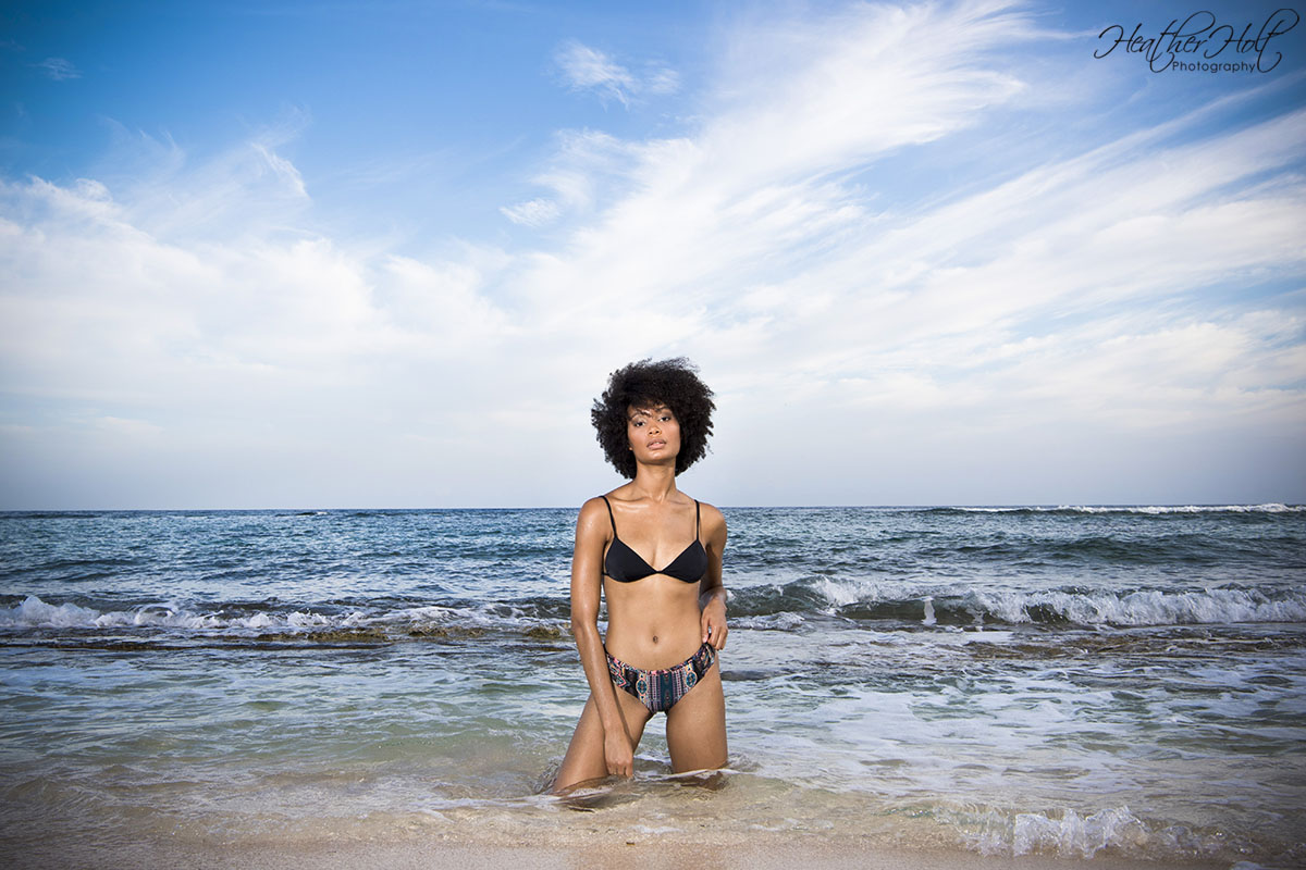 Caymanian Model Alyssa and Cayman Islands Portrait Photographer Heather Holt have a beautiful shoot at Spotts Beach on Grand Cayman.