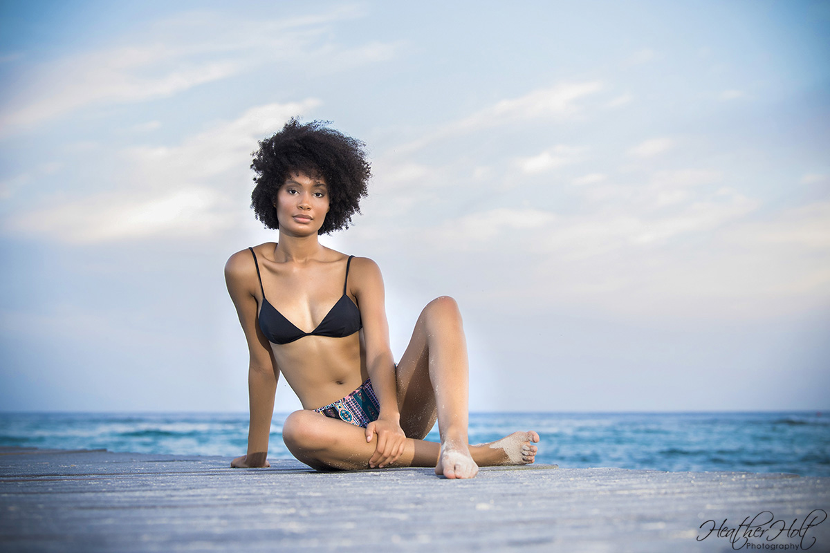 Caymanian Model Alyssa and Cayman Islands Portrait Photographer Heather Holt have a beautiful shoot at Spotts Beach on Grand Cayman.