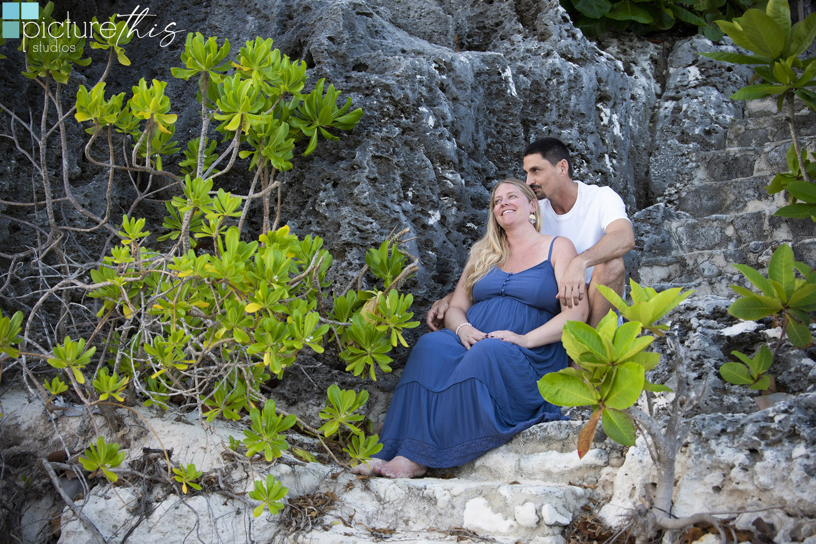 This beautiful couple did their pregnancy portraits in the paradise of Grand Cayman, Cayman Islands with Heather Holt Photography with Picture This Studios.