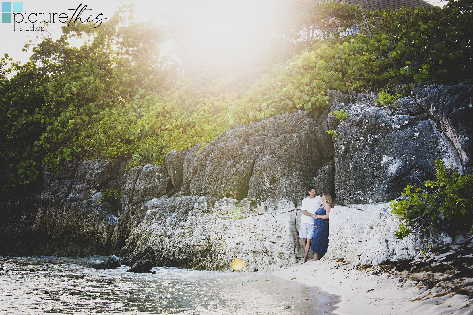 This beautiful couple did their pregnancy portraits in the paradise of Grand Cayman, Cayman Islands with Heather Holt Photography with Picture This Studios.