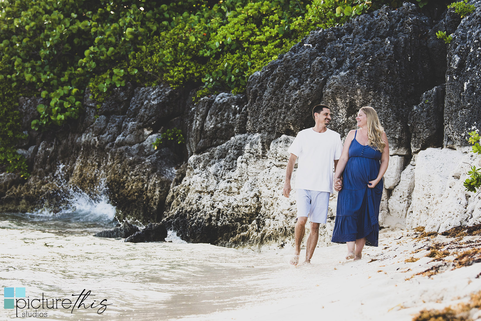 This beautiful couple did their pregnancy portraits in the paradise of Grand Cayman with Heather Holt Photography at Picture This Studios.