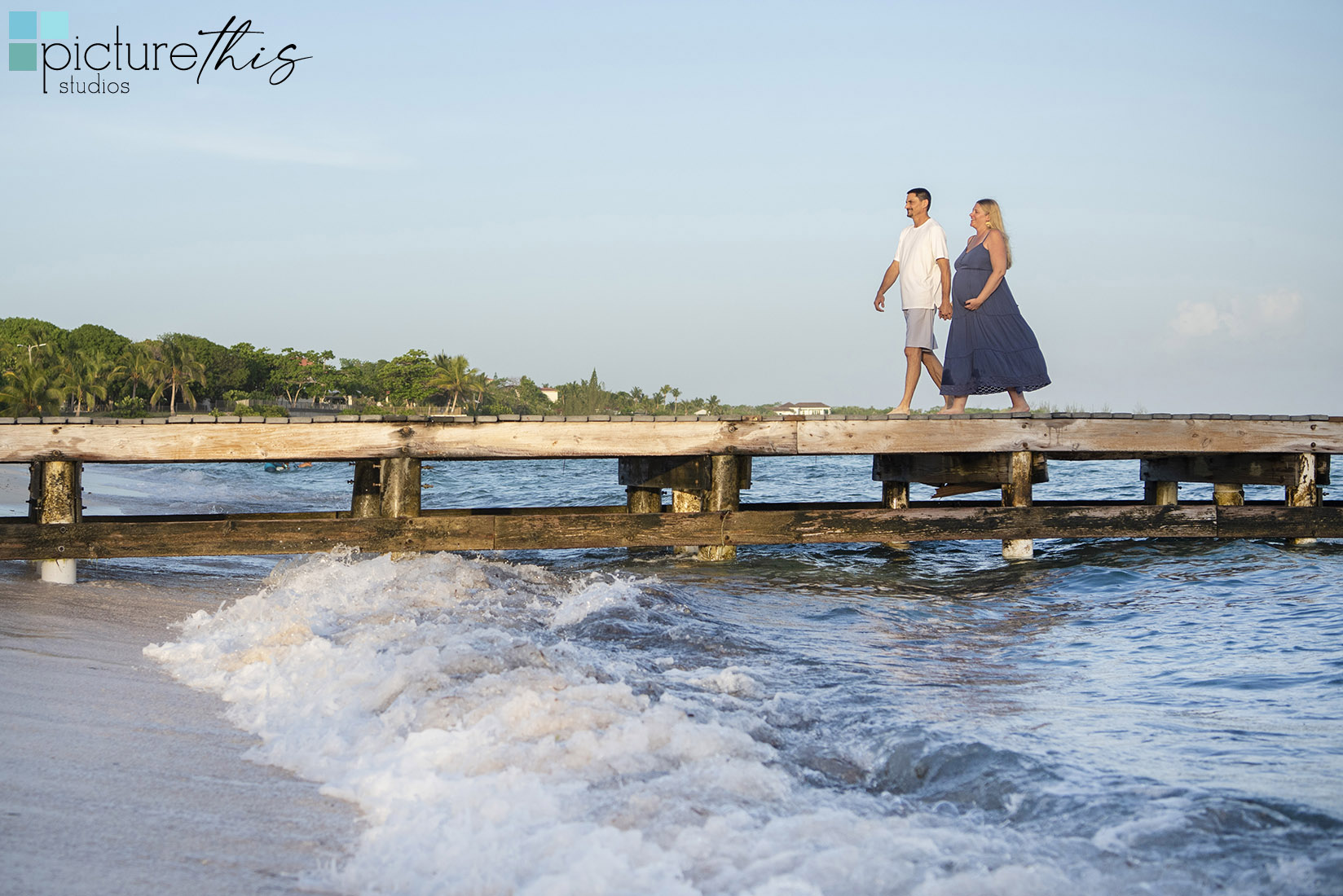 This beautiful couple did their pregnancy portraits in the paradise of Grand Cayman, Cayman Islands with Heather Holt Photography with Picture This Studios.